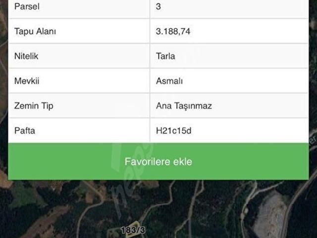 Doğancı'da Yatırıma Uygun 3.189 m Satılık parsel
