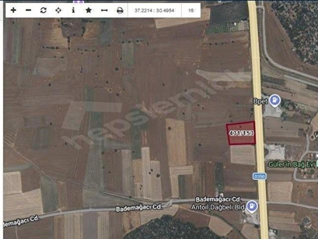 Döşemealtı Bademağacında Anayol Üzeri Yatırımlık 18593 m2 Arsa