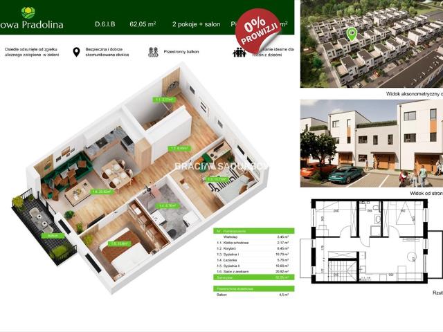 Do sprzedania przestronne 3 pokojowe mieszkanie 62 m² z balkonem w Tarnowie