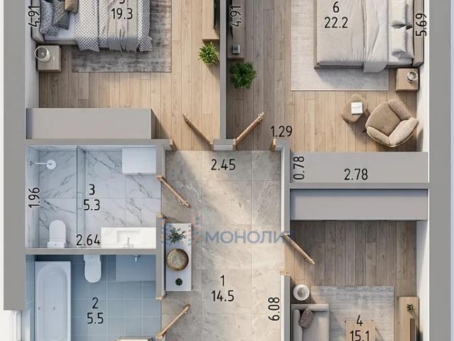дом 234 m2 Лукино рп