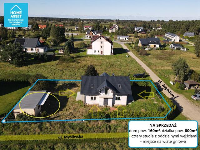 Dom inwestycyjny 4 studio, 160 m², 800 m² działki