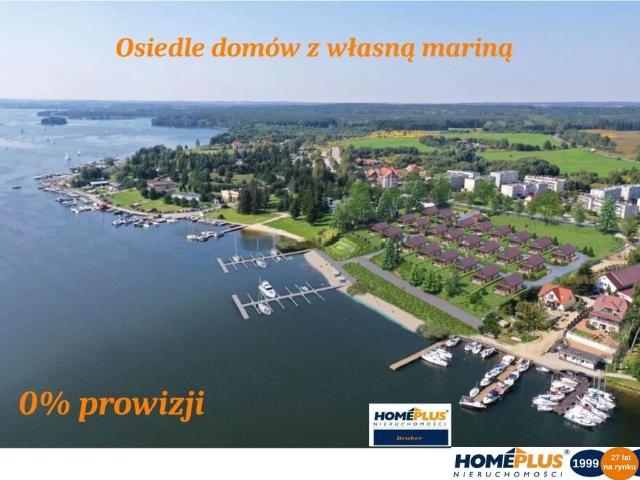 Dom nad Jeziorem Ryńskim z tarasem i mariną