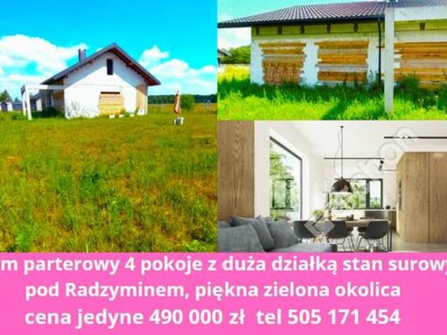 Dom parterowy 4 pokoje działka 960m Radzymin Guzowatka blisk