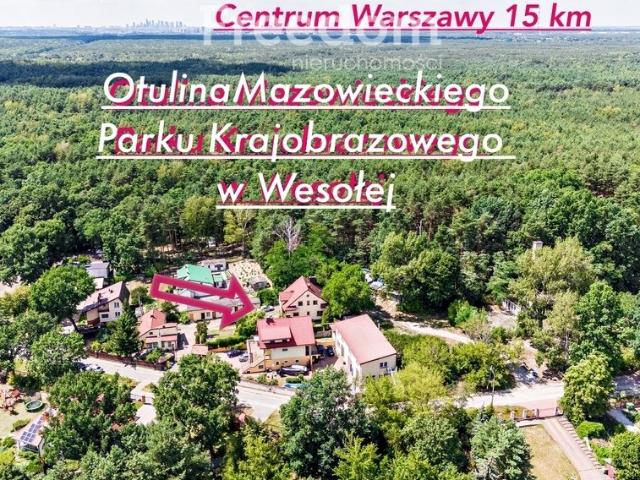Dom z kominkiem, tarasem i lasem w Wesołej
