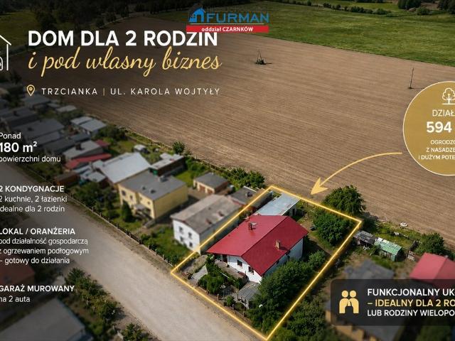 Dom z oranżerią i 2 kuchniami dla dużej rodziny lub biznesu