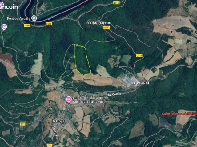 Domaine forestier de 4,3 hectares Bois de châtaigniers et chênes à Saint Victor et Melvieu
