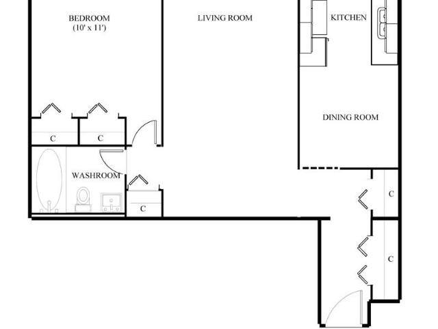 Donna Court 1 Bedroom Apartment for Rent at 55 Victoria Ave S, Hamilton, ON L8N 2S8 Stinson