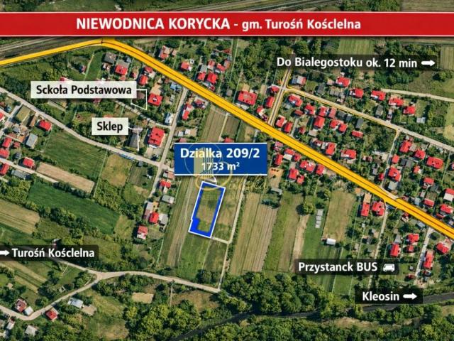 Dobra 1 733 m², Niewodnica Korycka