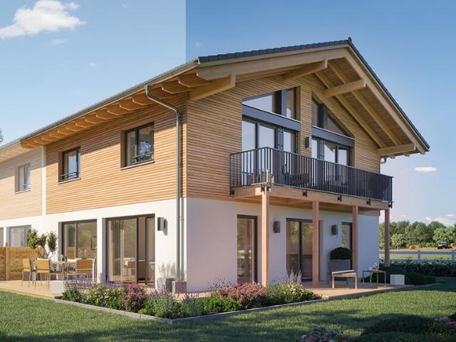 Doppelhaus Hälfte der besonderen Art in ruhiger Lage mit Bergblick in Grassau/Mietenkam