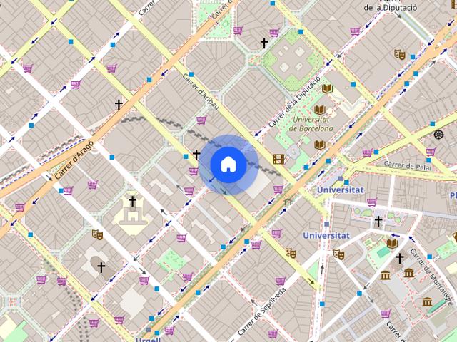 Double bed in Rooms for rent in 9 bedroom apartment in L'Eixample