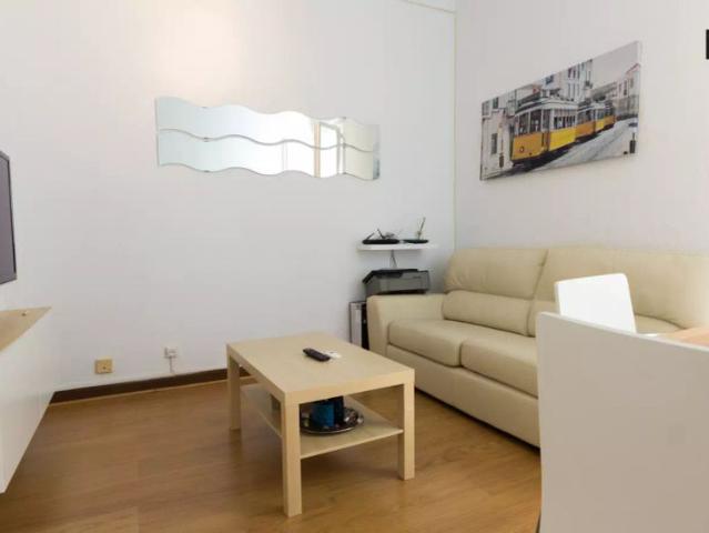 Double bed in Rooms with double beds in a 4 bedroom apartment in La Latina