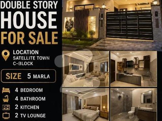 Double Storey House For Sale Location Satellite Town C Block Size 5 Marla Satellite Town Block C