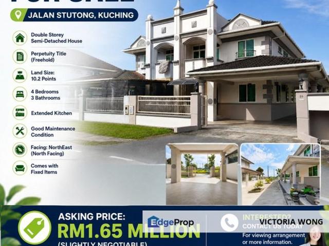 Double storey Semi Detached For Sale @ Jalan Stutong Kuching