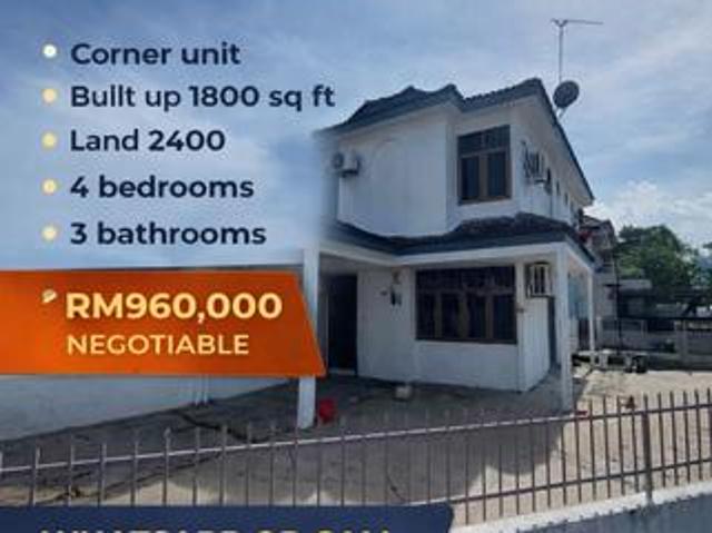 Double Storey Terrace corner lot in Tmn Bagan Butterworth For Sale