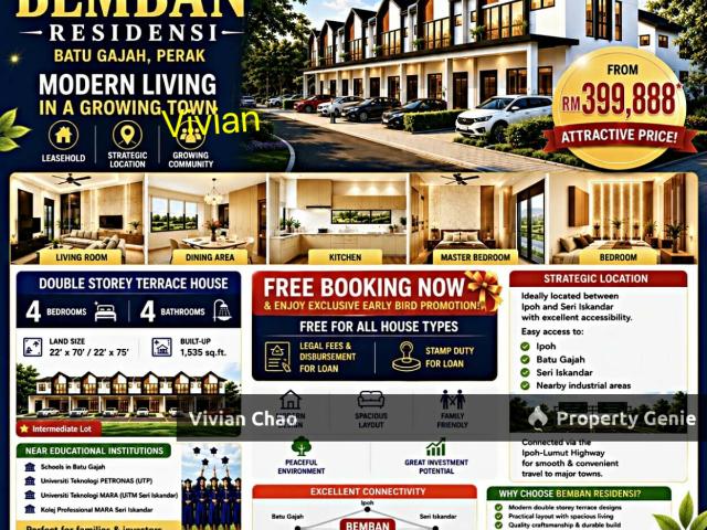 Double Storey terrace Batu Gajah for SALE