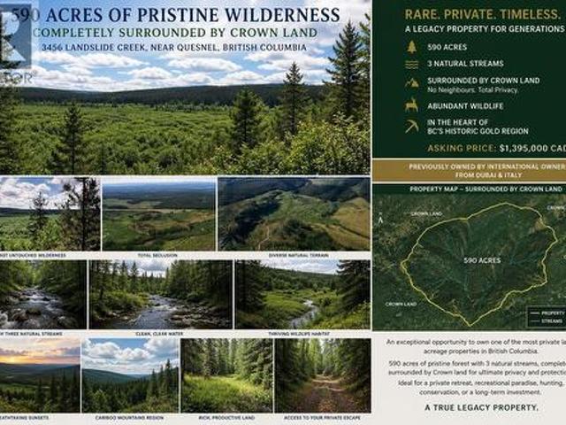 Dl 3456 Forestry Road, Quesnel, BC, V2J 3J9 vacant land for sale | Listing ID R3151 | Royal LePage