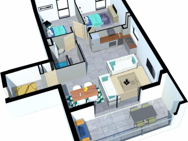 Dpt Corse 20, à vendre Sainte Lucie de PORTO VECCHIO appartement T3 de 70,65 m² Terrasse de 19,25m2