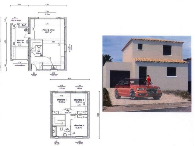 Dpt, à vendre maison P4