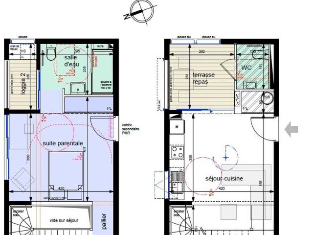 Dpt Guadeloupe 971, à vendre SAINT FRANCOIS appartement T2 de 55,69 m² DUPLEX