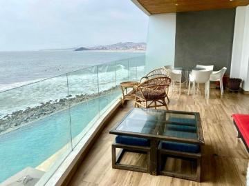 DPTO AMOBLADO EN EXCLUSIVO CONDOMINIO FRENTE A PLAYA SAN BARTOLO