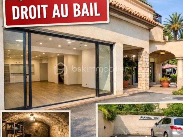 DROIT AU BAIL – MOUGINS TOURNAMY – LOCAL 70m² + PARKING – FORT POTENTIEL