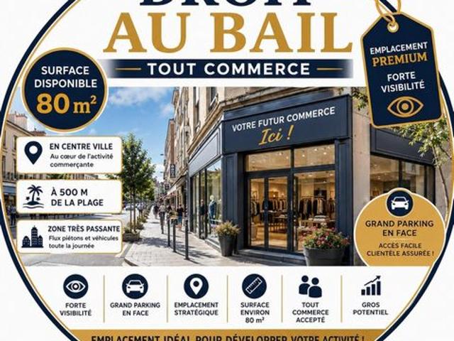 DROIT AU BAIL – EMPLACEMENT N°1 À 500 M DU REMBLAI – FORT POTENTIEL !