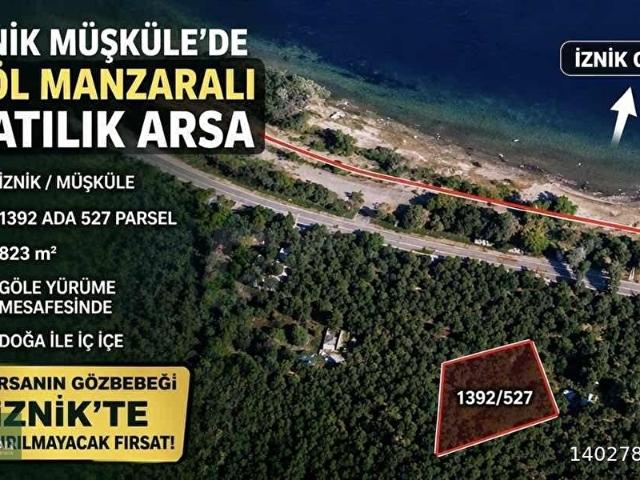 DRAMALI'DAN İZNİK GÖLÜ MANZARALI SATILIK 830 M2 FIRSAT ARAZİ