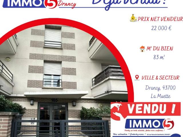 DRANCY LA MUETTE: F3 vue panoramique sur PARIS Posez vos vali