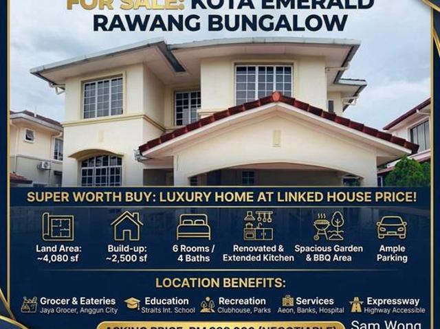 Dream Family Bungalow For Sale Kota Emerald Rawang