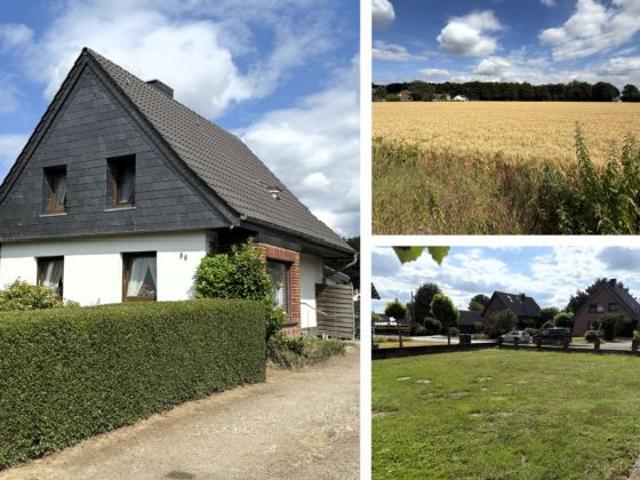 DREI AUF EINEN STREICH! Einfamilienhaus + Ackerland + Bauland in Goch Nierswalde