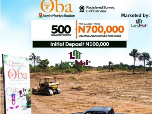 Dry Land Measuring 250, 300, 500 and 1000sqms Located at Iseyin Moniya, Ibadan