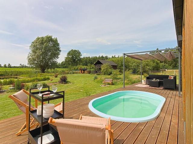 Dwa domki nad jeziorem, sauna, bania, basen, staw
