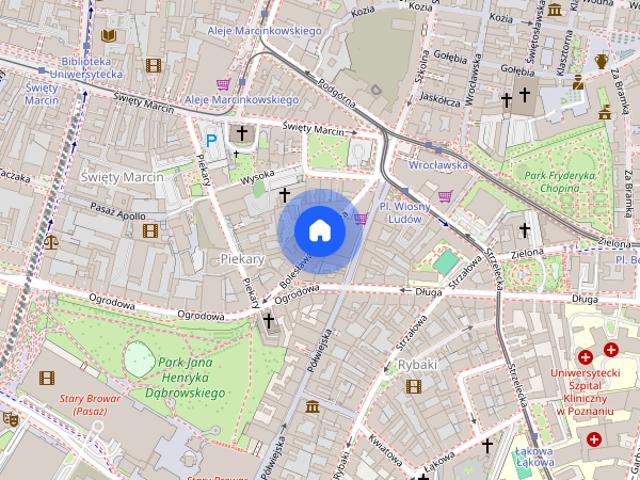 Dwa pokoje w centrum Poznania