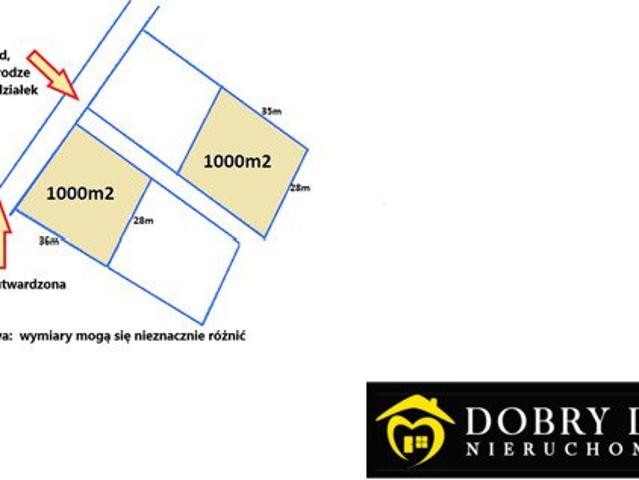 Dwie działki pod dom w lesistej okolicy, 1000 m2