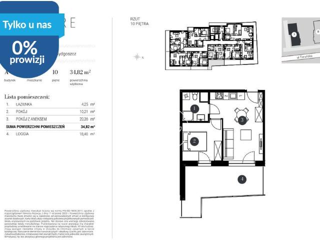 Dwupokojowe mieszkanie 35,81 m² na sprzedaż w Bydgoszczy