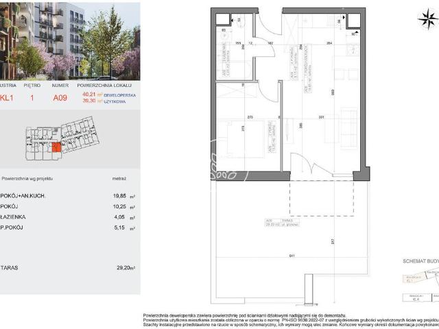 Dwupokojowe mieszkanie 39,3 m2 w Bocianowie, gotowe do wprowadzenia