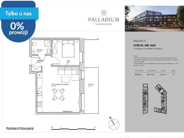 Dwupokojowe mieszkanie 40,31 m2 w Bielawach, Bydgoszcz