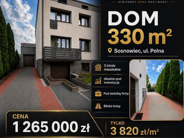 Polecam duży dom 330 m² z potencjałem inwestycyjnym w Sosnowcu