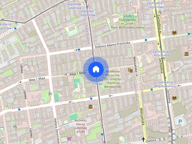 duże studio/2 pokoje, ul. 1 Maja 11, 38 m2