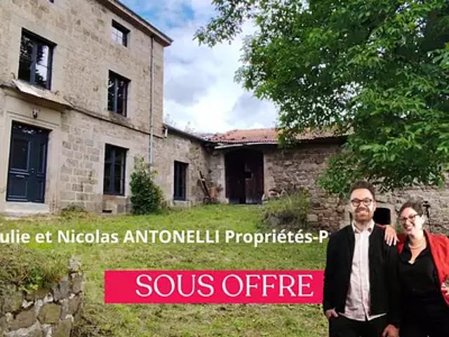Dunières 43220 Achat / Vente maison 6 pièces t6 jardin cave