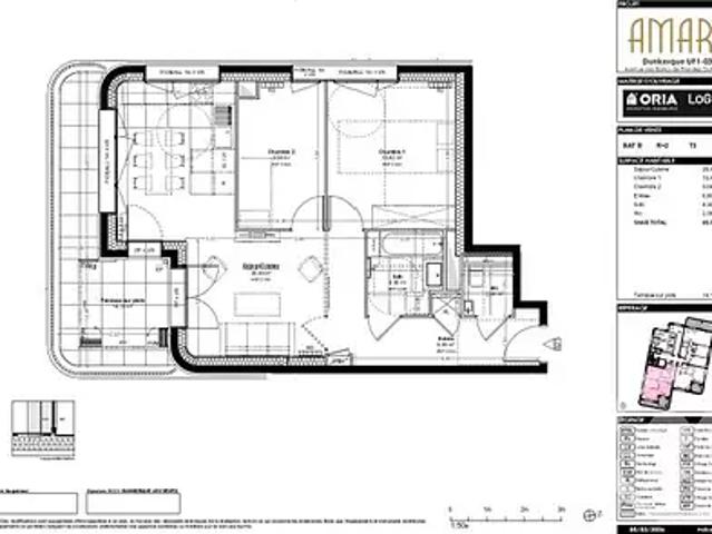 Dunkerque 59140, 59240, 59279, 59430, 59640 Achat / Vente appartement 3 pièces t3