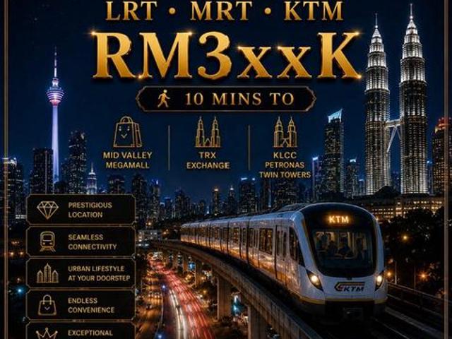 Dual KeyOnly Here Link LRT MRT KTM10Min to Midvalley KL Sentral TRX