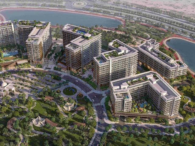 Nowoczesny apartament z widokiem na jezioro w Dubaju