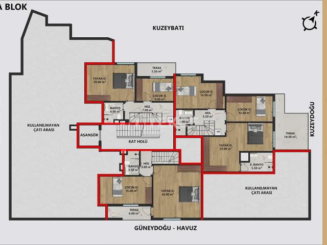 Dubleks daire 3+1 Antalya, Türkiye 223169