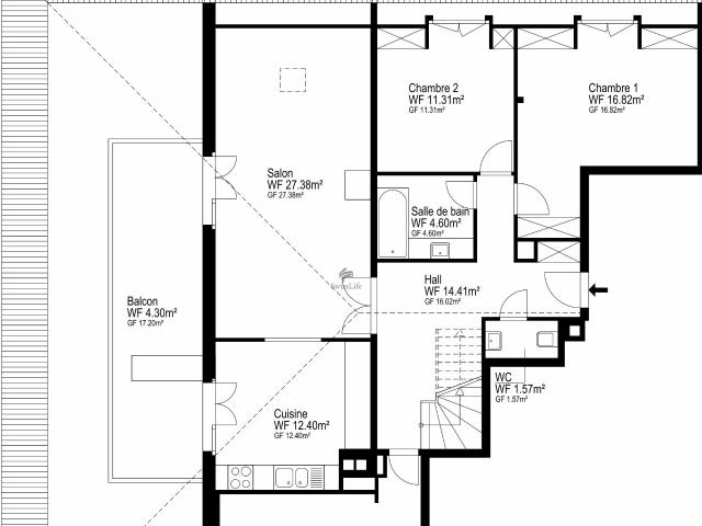 Duplex/two level with 5 rooms on sale in Laconnex 141 m² | dreamo. Ch