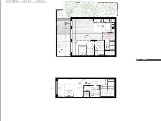 Duplex 3 pièce s avec Jardin Terrasse