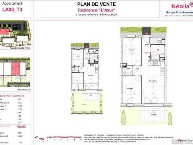 Duplex 3 pièces 59 m²