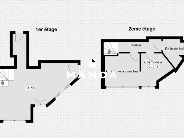 Duplex 3 pièces dernier étage