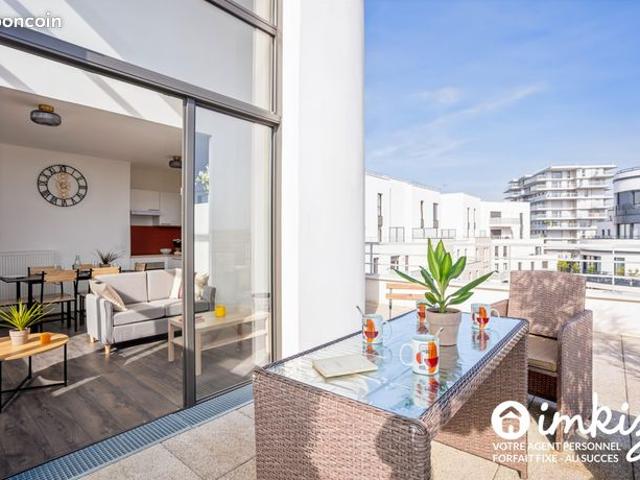 Duplex 111m2 4cha dern étag, terrasse, double park