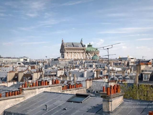 Duplex 165 m² derniers étages Madeleine Paris 8 vue panoramique rénové haut de gamme